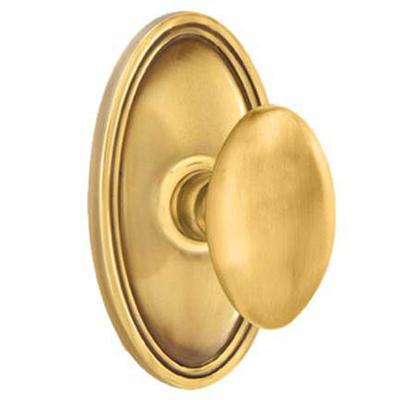 Emtek - Brass Classic Dummy Knob Set with Egg Knob & Oval Rosette - 8520E