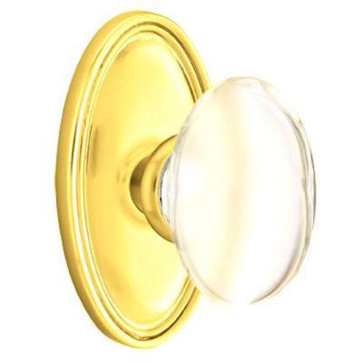 Emtek - Crystal Dummy Knob Set with Hampton Knob & Oval Rosette - 8520HT