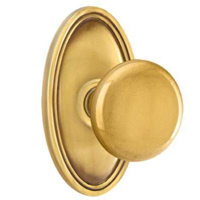 Emtek - Brass Classic Dummy Knob Set with Providence Knob & Oval Rosette - 8520P