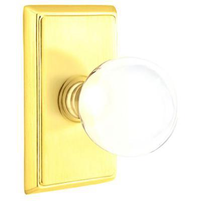 Emtek - Crystal Dummy Knob Set with Bristol Knob & Rectangular Rosette - 8521BL
