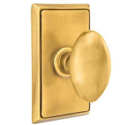 Emtek - Brass Classic Dummy Knob Set with Egg Knob & Rectangular Rosette - 8521E