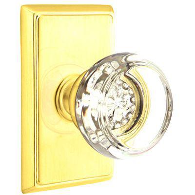 Emtek - Crystal Dummy Knob Set with Georgetown Knob & Rectangular Rosette - 8521GT