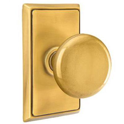 Emtek - Brass Classic Dummy Knob Set with Providence Knob & Rectangular Rosette - 8521P