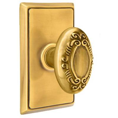 Emtek - Brass Designer Dummy Knob Set with Victoria Knob & Rectangular Rosette - 8521V