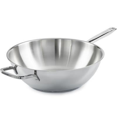 BergHOFF - DiNA Helix 5.6qt. Recycled 18/10 Stainless Steel 12" Wok - 1315082
