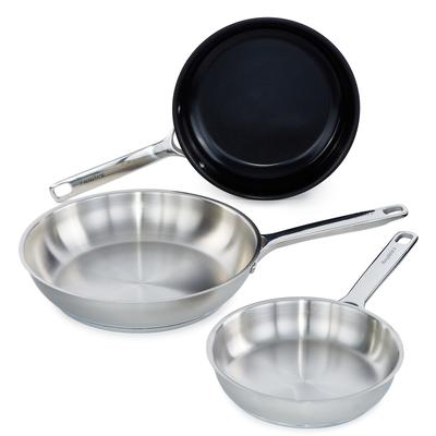 BergHOFF - DiNA Helix Recycled 18/10 Stainless Steel 3-Piece Frying Pan Set - 1315084