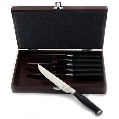 BergHOFF - Bistro 7-Piece Steak Knives with Wood Storage Case - 2202021