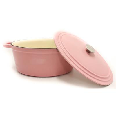 BergHOFF - Neo Cast Iron 8-Quart Oval Covered Casserole - Pink - 2211075
