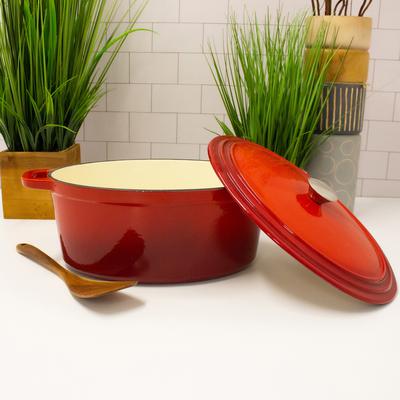 BergHOFF - Neo 8-Quart Oval Cast Iron Covered Dutch Oven - Red - 2211278A