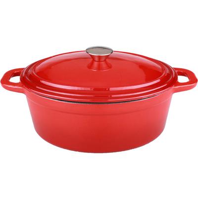 BergHOFF - Neo 8-Quart Oval Cast Iron Covered Dutch Oven - Red - 2211278A