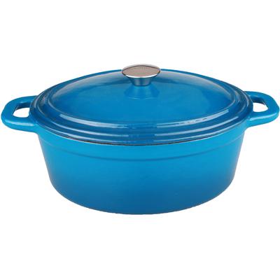 BergHOFF - Neo 8-Quart Cast Iron Covered Casserole - Blue - 2211285A