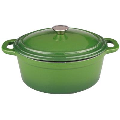BergHOFF - Neo 8-Quart Oval Cast Iron Covered Dutch Oven - Green - 2211291A