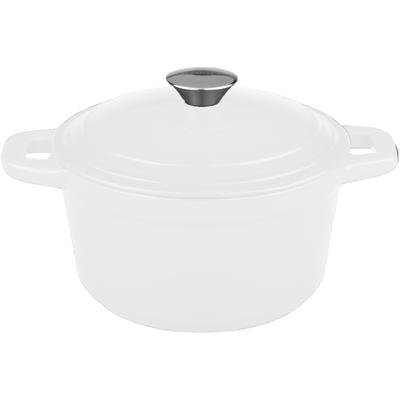 BergHOFF - Neo 11" Cast Iron 7qt. Round Dutch Oven with Lid - White - 2211324