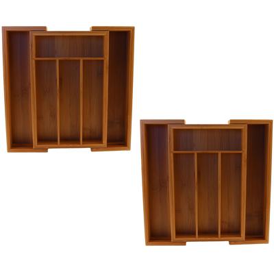 BergHOFF - Set of 2 Bamboo 6-Slot Expanding Flatware Organizers - 2212054