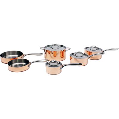 BergHOFF - 10-Piece Tri-Ply Polished Copper Cookware Set