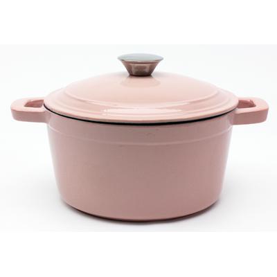 BergHOFF - Neo 3-Qt. Cast Iron Round Covered Stock Pot - Pink - 2212326