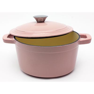 BergHOFF - Neo 3-Qt. Cast Iron Round Covered Stock Pot - Pink - 2212326