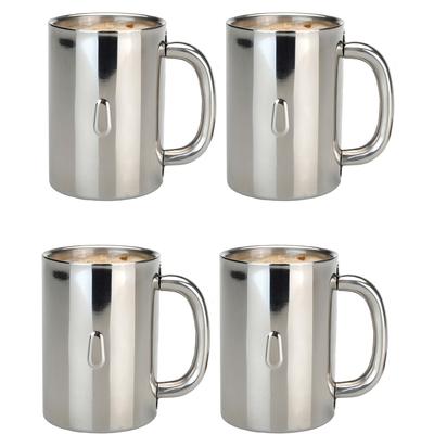 BergHOFF - 4-Piece 12oz. 18/10 Stainless Steel Coffee Mug Set - 2212735