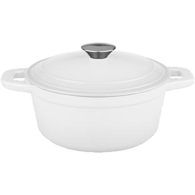 BergHOFF - Neo 3-Qt. Cast Iron Round Covered Dutch Oven - White - 2218502