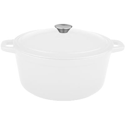 BergHOFF - Neo Cast Iron 5qt. Oval Dutch Oven 11.5" with Lid - White - 2218503
