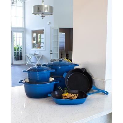 BergHOFF - Neo 10-Piece Cast Iron Cookware Set - Blue - 2219067