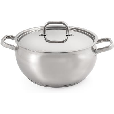 BergHOFF - Belly Shape 5.5qt. 18/10 Stainless Steel 9.5" Stockpot with Stainless Steel Lid - 2219118
