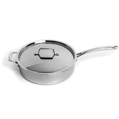 BergHOFF - Professional Tri-Ply 4.6qt. 18/10 Stainless Steel 11" Sauté Pan with Stainless Steel Lid - 2219133