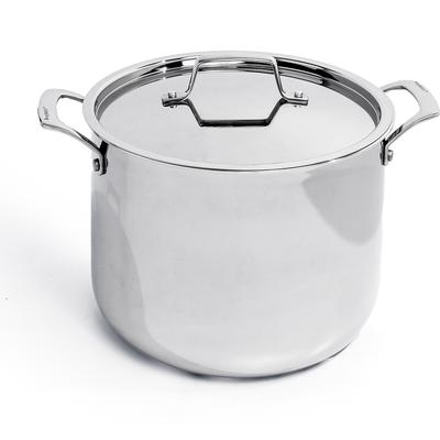 BergHOFF - Professional Tri-Ply 8qt. 18/10 Stainless Steel 9.5" Stockpot with Stainless Steel Lid - 2219134