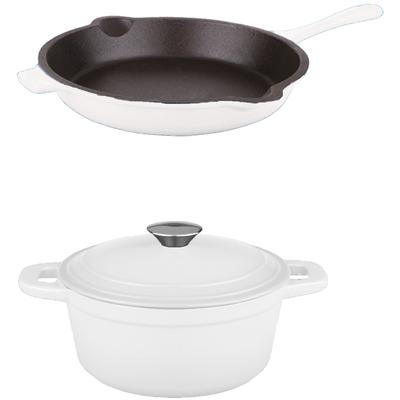 BergHOFF - Neo 3-Piece Cast Iron Cookware Set - White - 2220011