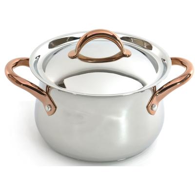BergHOFF - Ouro Gold 5qt. 18/10 Stainless Steel 8" Stockpot with Stainless Steel Lid - 2220157