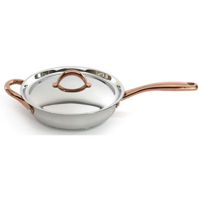 BergHOFF - Ouro Gold 3.1qt. 18/10 Stainless Steel 9.5" Deep Skillet with Stainless Steel Lid - 2220162