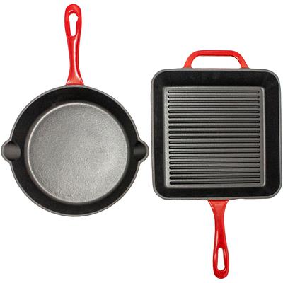 BergHOFF - 2-Piece Enamel on Cast Iron Set - Red - 2220168