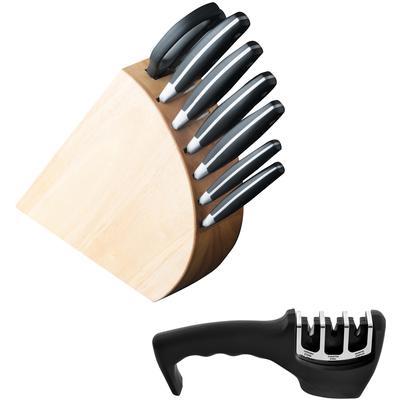 BergHOFF - Forged 9-Piece Stainless Steel Knife Block Set with 3-in-1 Sharpener - 2220172
