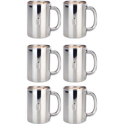 BergHOFF - Straight Stainless Steel 6-Piece Mug Set - 2220212