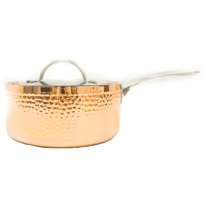 BergHOFF - Tri-Ply 8" Covered Saucepan - Hammered Copper - 2220246