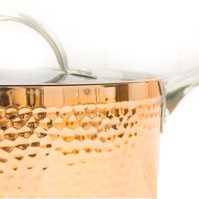 BergHOFF - Tri-Ply 8" Covered Saucepan - Hammered Copper - 2220246