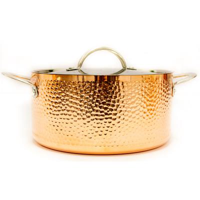 BergHOFF - Tri-Ply 9.5" Covered Dutch Oven - Hammered Copper - 2220247