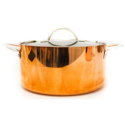 BergHOFF - Vintage Tri-Ply 5.75qt. Polished Copper 9.5" Stockpot with Lid - 2220253