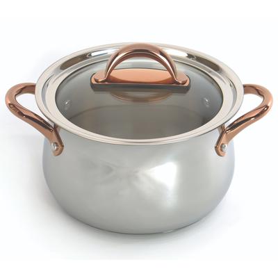 BergHOFF - Ouro Gold 8.1qt. 18/10 Stainless Steel 9.5" Stockpot with Glass Lid - 2220287