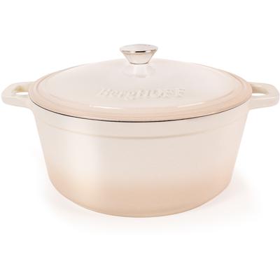 BergHOFF - Neo Cast Iron 7qt. Round Dutch Oven 11" with Lid - Meringue - 2220314