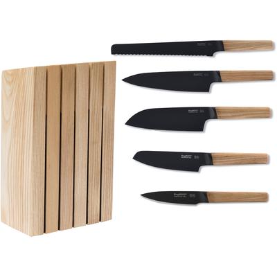 BergHOFF - Ron Stainless Steel 6-Piece Knife Block Set - Natural - 2220318