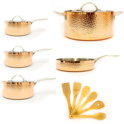 BergHOFF - Tri-Ply 15-Piece Cookware Set - Hammered Copper - 2220344