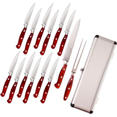 BergHOFF - Pakka Wood 15-Piece Stainless Steel Steak and Carving Knife Set - 2220361