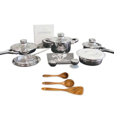 BergHOFF - TFK 18-Piece Gourmet 18/10 Stainless Steel Cookware Set - 2220371