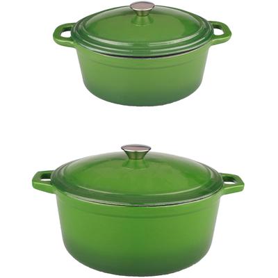 BergHOFF - Neo 4-Piece Cast Iron Dutch Oven Set – Green - 2224349