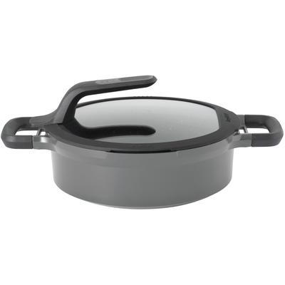BergHOFF - Gem 10" 2.3-Qt. Non-Stick Covered 2-Handled Saute Pan - Grey - 2307422