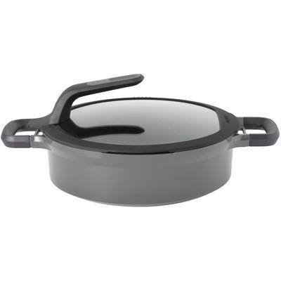 BergHOFF - Gem 10.25" 2.7-Qt. Non-Stick Covered 2-Handled Saute Pan - Grey - 2307424