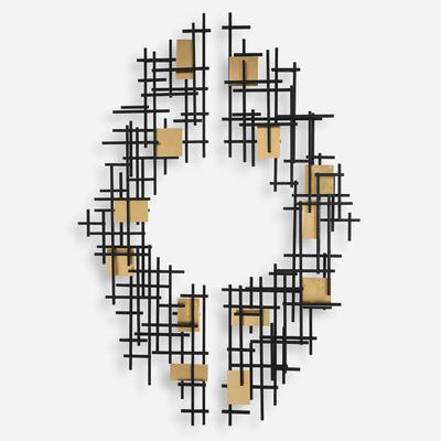 Uttermost - Set of 2 Reflection Metal Grid Wall D√É¬©cor - 4305