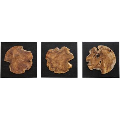 Uttermost - Set of 3 Kolini Teak Wood Wall D√É¬©cor - 4336