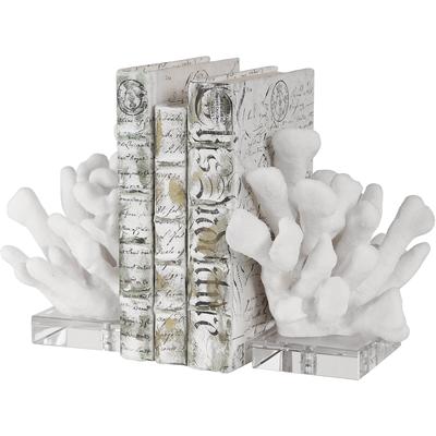 Uttermost - Charbel White Bookends - Set of 2 - 17549